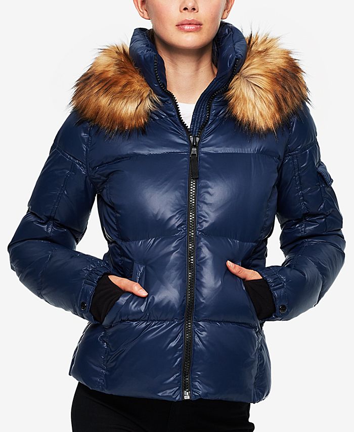 S13 FauxFurTrim Down Coat Macy's