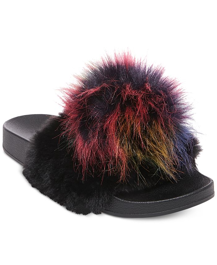 Steve madden deals fur slides macy's