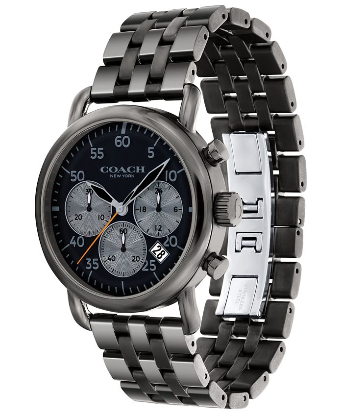 COACH Men's Chronograph Delancey Gray Stainless Steel Bracelet Watch