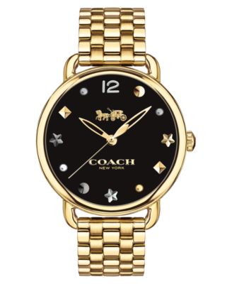 COACH - Women's Delancey Gold-Tone Bracelet Watch 36mm