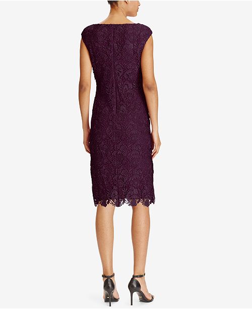 Lauren Ralph Lauren Lace Sheath Dress And Reviews Dresses Women Macys