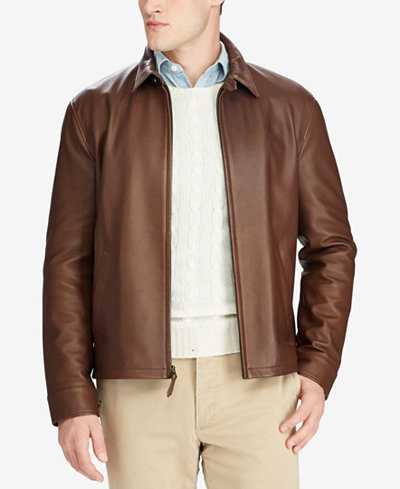 Polo Ralph Lauren Men's Leather Jacket - Coats & Jackets - Men ...