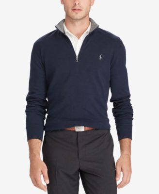 polo men's half zip pullover