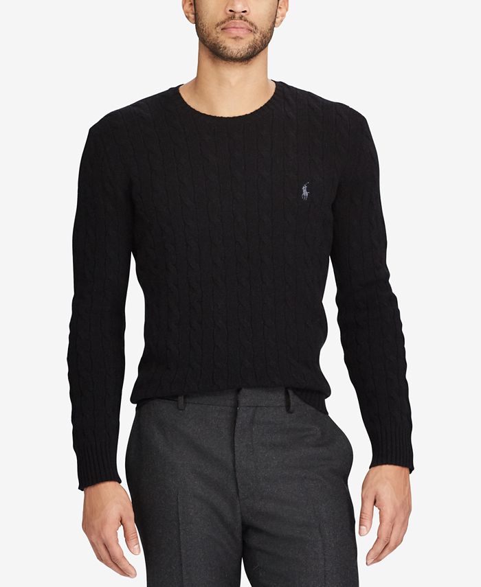 Polo Ralph Lauren Men's Cable-Knit Wool and Cashmere Blend Sweater ...