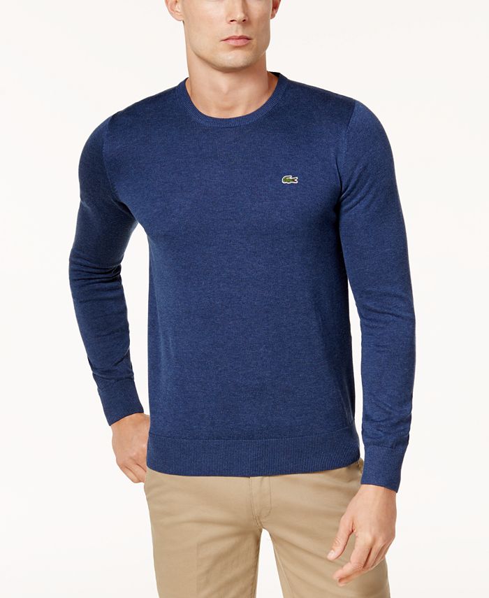 Lacoste Men's Crew Neck Jersey Sweater - Macy's