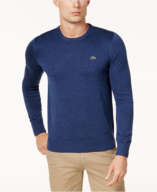 Lacoste Men's Crew Neck Jersey Sweater & Reviews - Sweaters - Men - Macy's