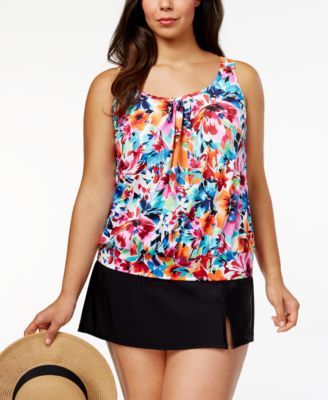 macys bathing suits plus size