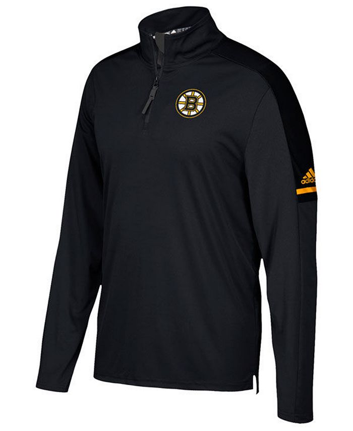 adidas Men's Boston Bruins Authentic Pro Quarter-Zip Pullover - Macy's