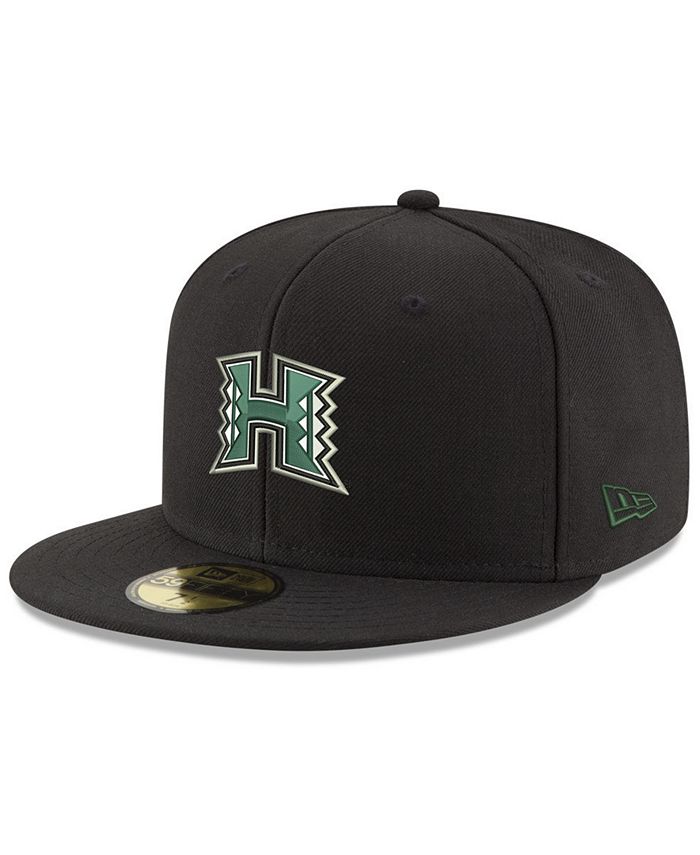 NCAA Hawaii University Rainbow Warriors Fitted Caps Hats Black