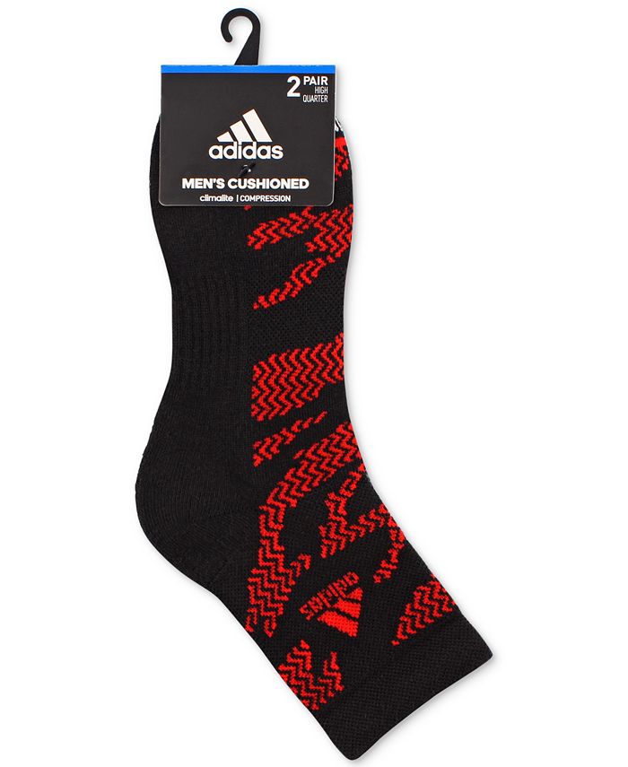 adidas Men's 2Pk. Climalite® High Quarter Socks Macy's