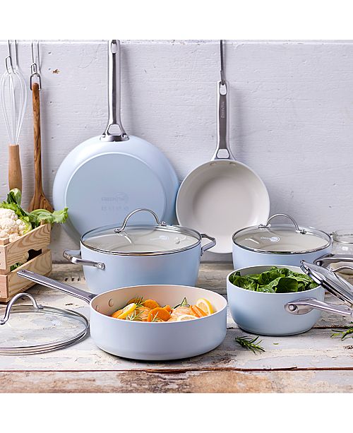 GreenPan Padova 10-Pc. Ceramic Non-Stick Cookware Set - Cookware Sets - Macy's