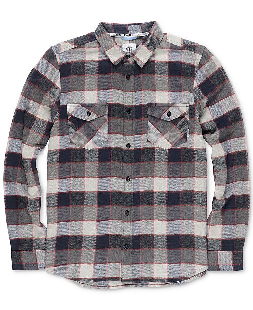 Element Men S Tacoma 2 0 Plaid Shirt Reviews Casual Button Down Shirts Men Macy S