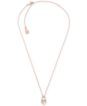UPC 796483361034 product image for Michael Kors Pave Heart Lock Pendant Necklace | upcitemdb.com