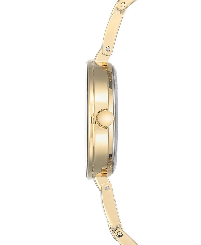 Anne Klein Women's Diamond-Accent Gold-Tone Bracelet Watch 30mm ...