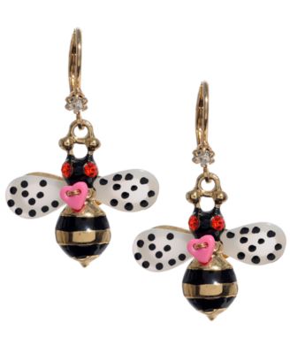 betsey johnson bee earrings