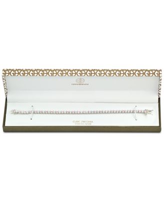 Blue Cubic Zirconia Tennis Bracelet in Sterling Silver, Created for Macy's