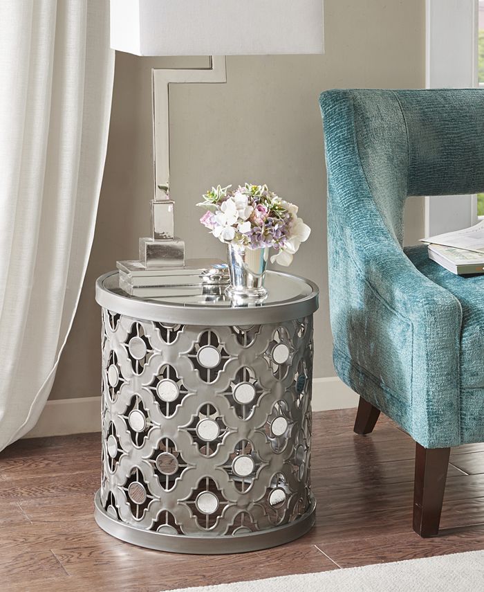 Furniture Amanda Quatrefoil Mirror Accent Table Macy's