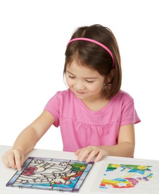 In Stock* BN Melissa & Doug Stained Glass Made Easy Craft Activity Heart Keepsake Box With 50 Stickers 190011114