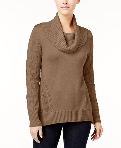 Style & Co Cowl-Neck Tunic Sweater, Created for Macy's - Sweaters ...