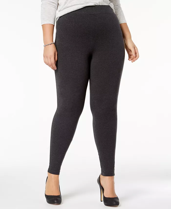 Women's  Plus Size Cotton Leggings - thumbnail 2