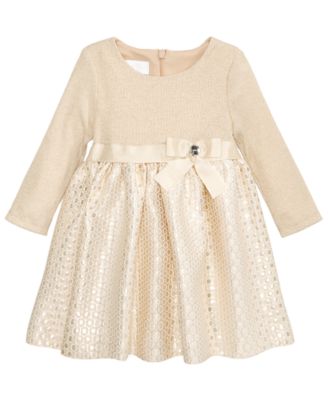 Bonnie Baby - Knit & Brocade Dress, Baby Girls (0-24 months)