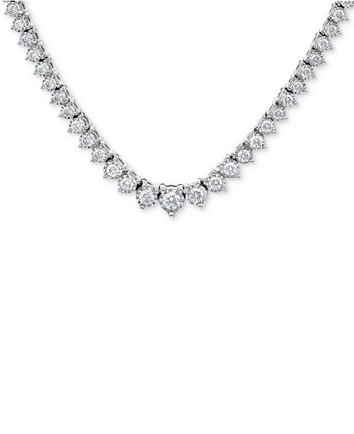 Macy's Diamond Necklace (3 ct. t.w.) in 14k White Gold or 14k Yellow ...