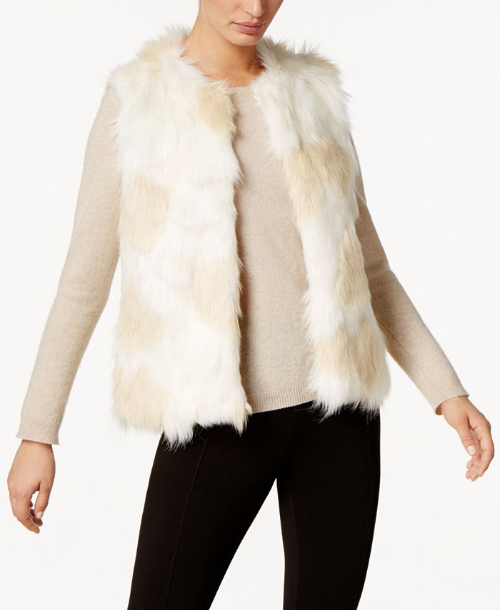 Macy's faux fur clearance vest