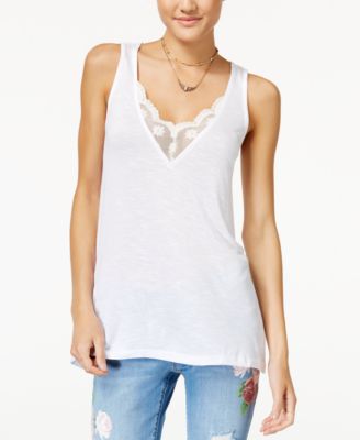 American Rag - Juniors' Lace-Trimmed Tank Top