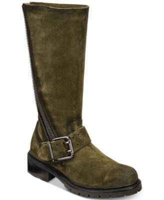 frye women's samantha leather zip boot