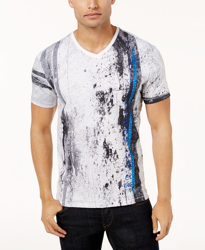 Calvin Klein Jeans Men's Big and Tall Paint Splatter T-Shirt - Macy's