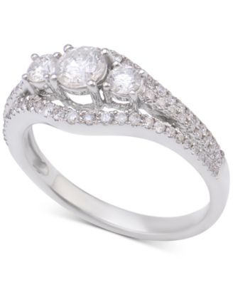 Macy's Diamond Engagement Ring (1 Ct. T.w.) In 14k White Gold - Macy's