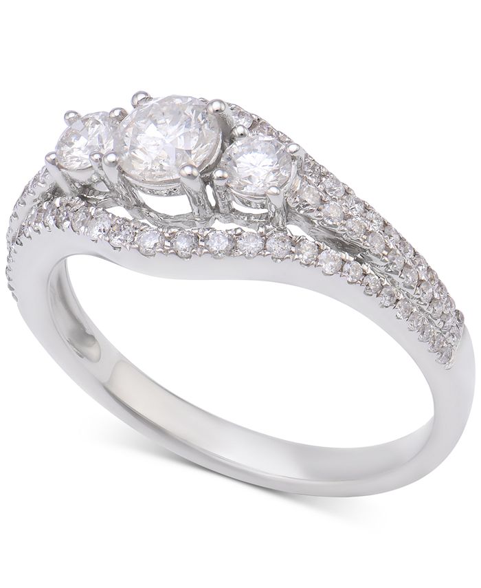 Macy's Diamond Engagement Ring (1 ct. t.w.) in 14k White Gold - Macy's