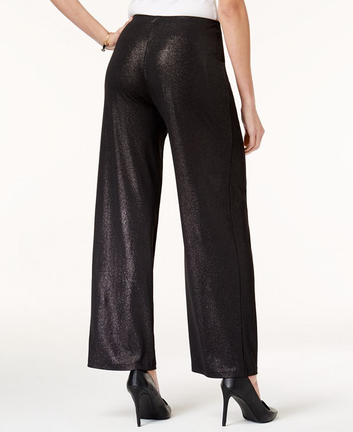 Alfani Petite Metallic Wide-Leg Pants, Created for Macy's - Macy's