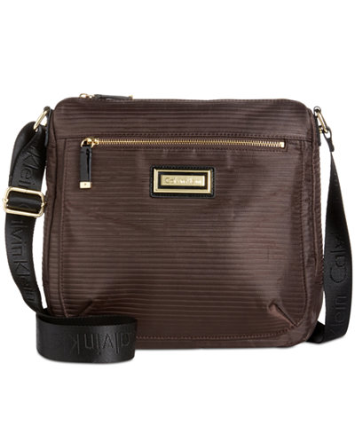 Calvin Klein Rippled Medium Crossbody - Handbags & Accessories - Macy&#39;s