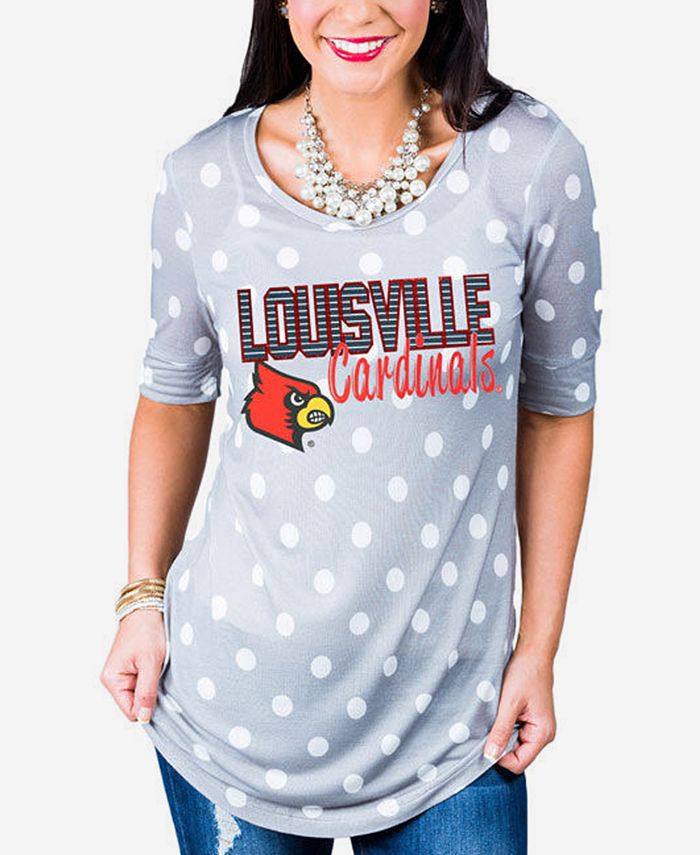 Women's Gameday Couture Black Louisville Cardinals After Party Cropped T-Shirt