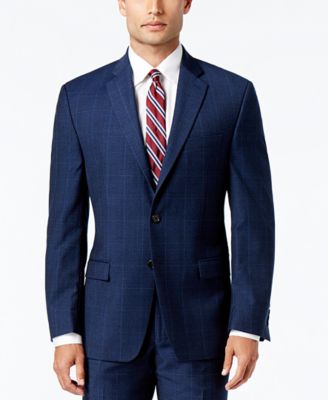 Lauren Ralph Lauren Men s Classic Fit Ultraflex Navy Plaid Suit Jacket Macy s