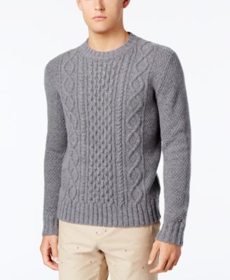 Tommy Hilfiger - Men's Finn Fisherman Crewneck Sweater