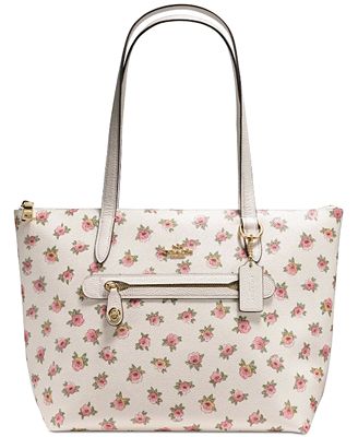 coach taylor tote with wildflower print