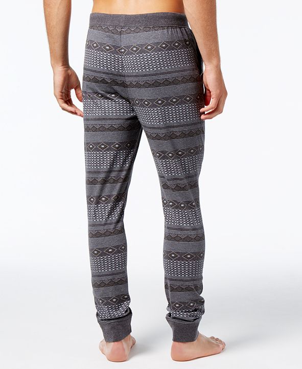 Bar III Men's Fair Isle Cotton Jogger Pajama Pants, Created for Macy's ...