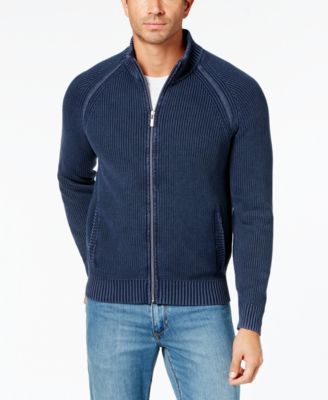 men's knit zip up sweater