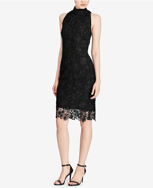 Lauren Ralph Lauren Lace MockNeck Dress & Reviews