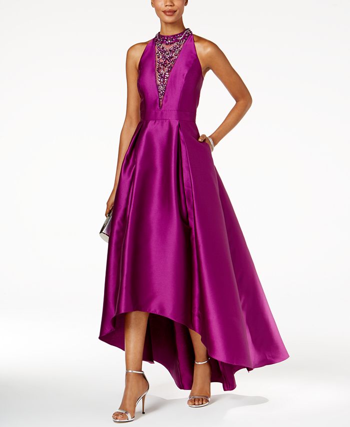 Adrianna Papell Embellished High-Low Gown - Macy's