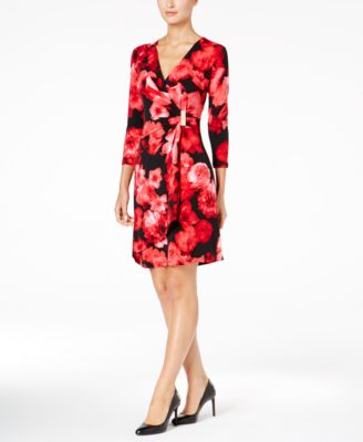 Calvin Klein - Floral-Print Wrap Dress
