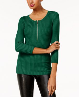 INC International Concepts - Zip-Front Sweater