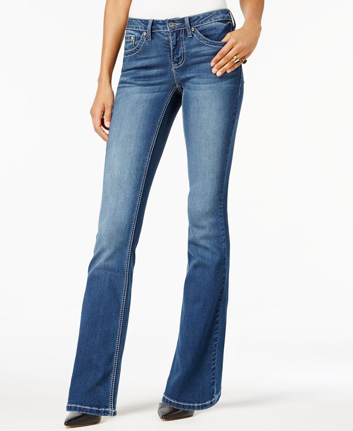Earl Jeans Womens Size 11 Blue Mid Rise Flare Leg Stretch Denim
