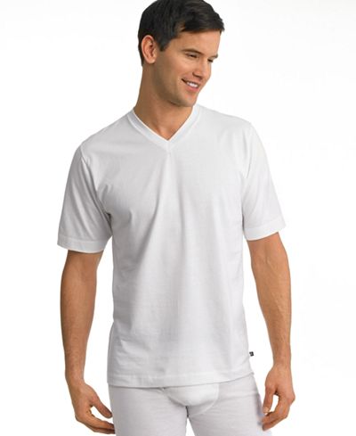 jockey men's underwear, stay cool tagless v neck Undershirts 2 pack