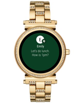 michael kors mkt5023 access sofie gold tone ladies smartwatch
