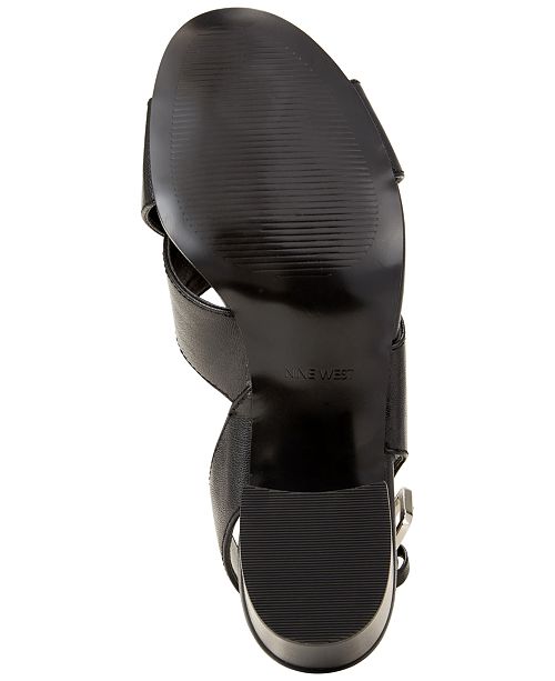 gorg ankle wrap block heel sandals nine west