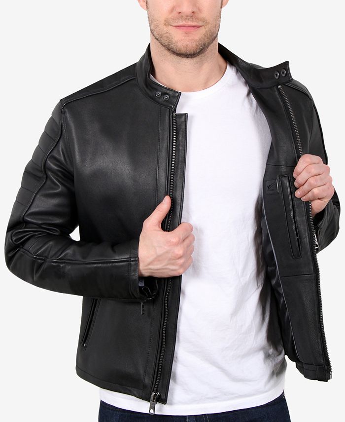 WILLIAM RAST Men's Leather Moto Jacket - Macy's