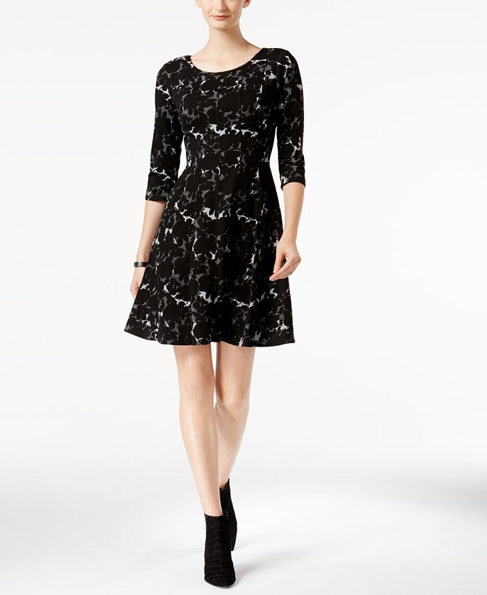 Taylor Printed Fit & Flare Dress - Macy's